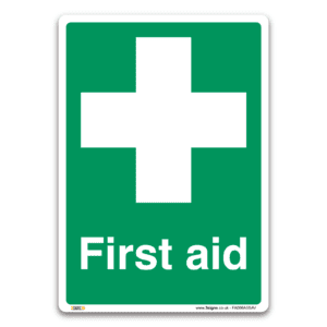 First Aid Sign - Medipost - A5 Sized Self Adhesive Vinyl