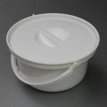 Round Commode Pan with Lid